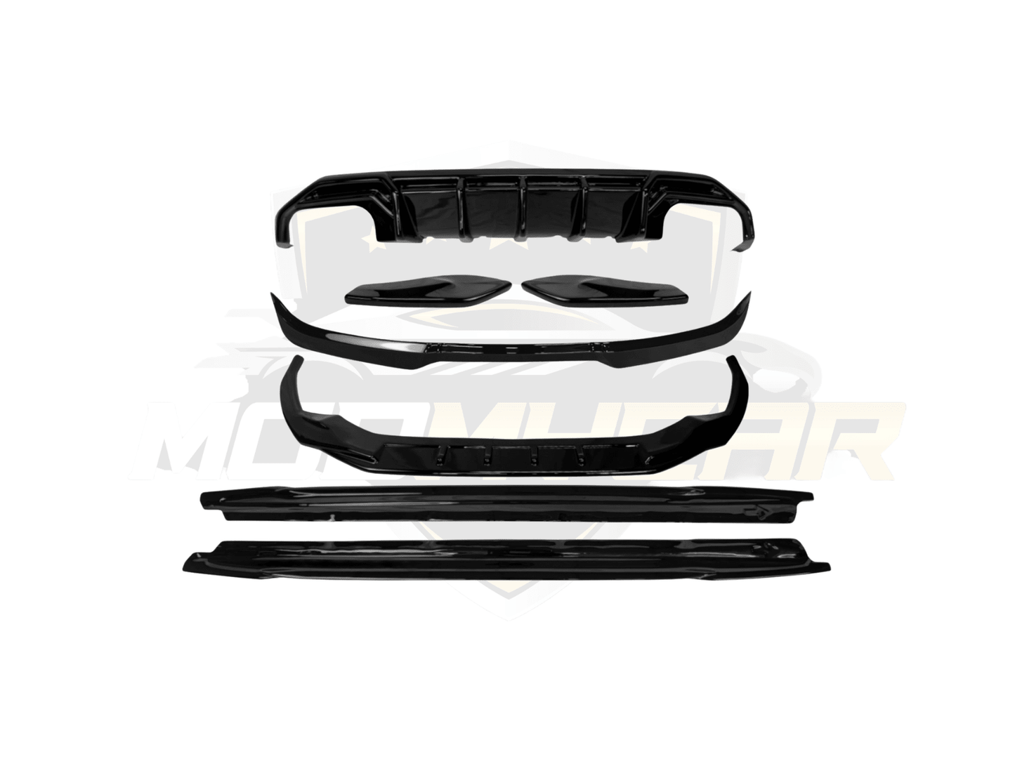 AUDI A3 8Y S - LINE FULL KIT S3 DIFFUSER SPLITTER SPOILER 2020 - 24 GLOSS BLACK - Mod My Car UK