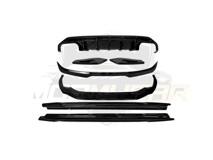 AUDI A3 8Y S - LINE FULL KIT S3 DIFFUSER SPLITTER SPOILER 2020 - 24 GLOSS BLACK - Mod My Car UK