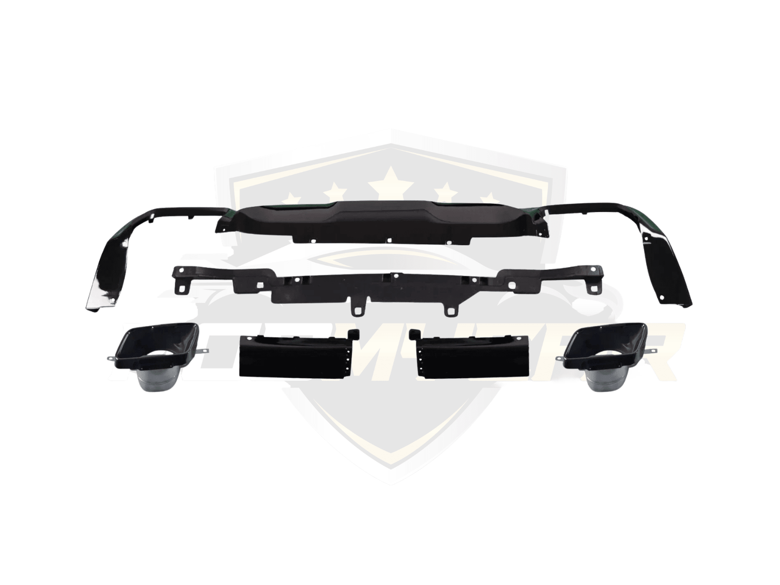 BMW 2 SERIES F44 GRAN COUPE REAR DIFFUSER WITH TAILPIPES GLOSS BLACK 2019+ - Mod My Car UK