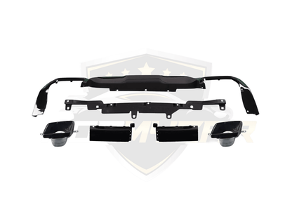 BMW 2 SERIES F44 GRAN COUPE REAR DIFFUSER WITH TAILPIPES GLOSS BLACK 2019+ - Mod My Car UK