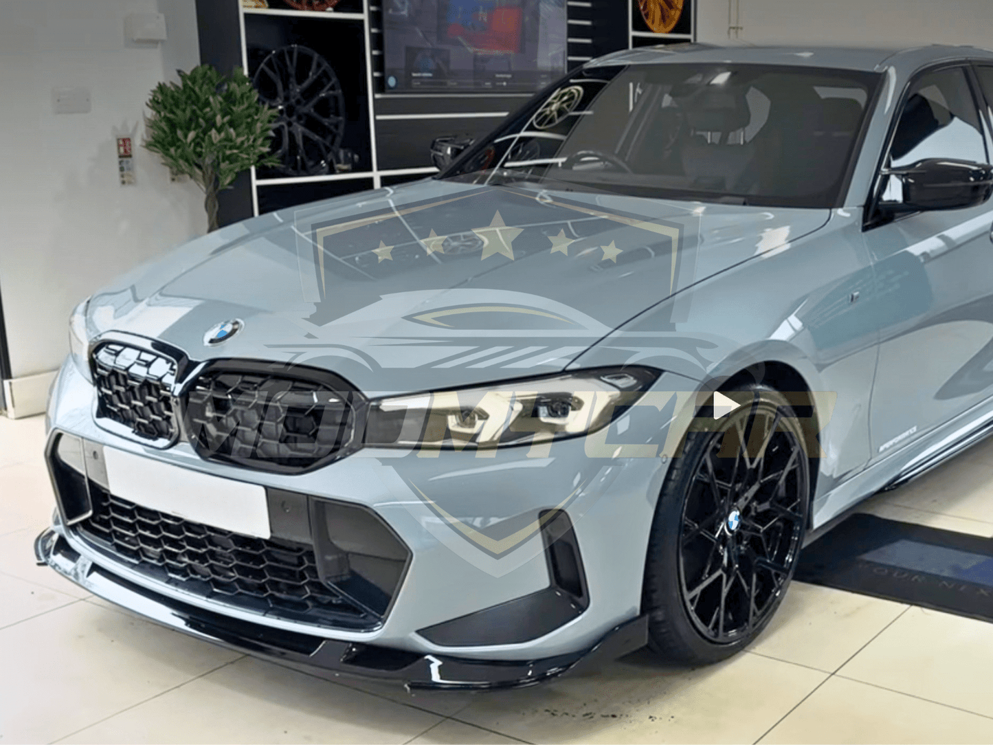 BMW 3 SERIES FRONT SPLITTER LIP G20 G21 LCI 3D STYLE GLOSS BLACK 2022+ - Mod My Car UK