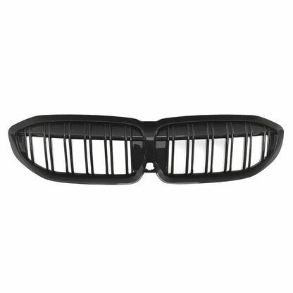 BMW 3 SERIES G20 G21 KIDNEY GRILLE DUAL SLAT M LOOK GLOSS BLACK 2019-2022 - Mod My Car UK