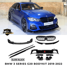 BMW 3 SERIES G20 M BODYKIT QUAD DIFFUSER FRONT SPLITTER SPOILER W/F1 LIGHT - Mod My Car UK