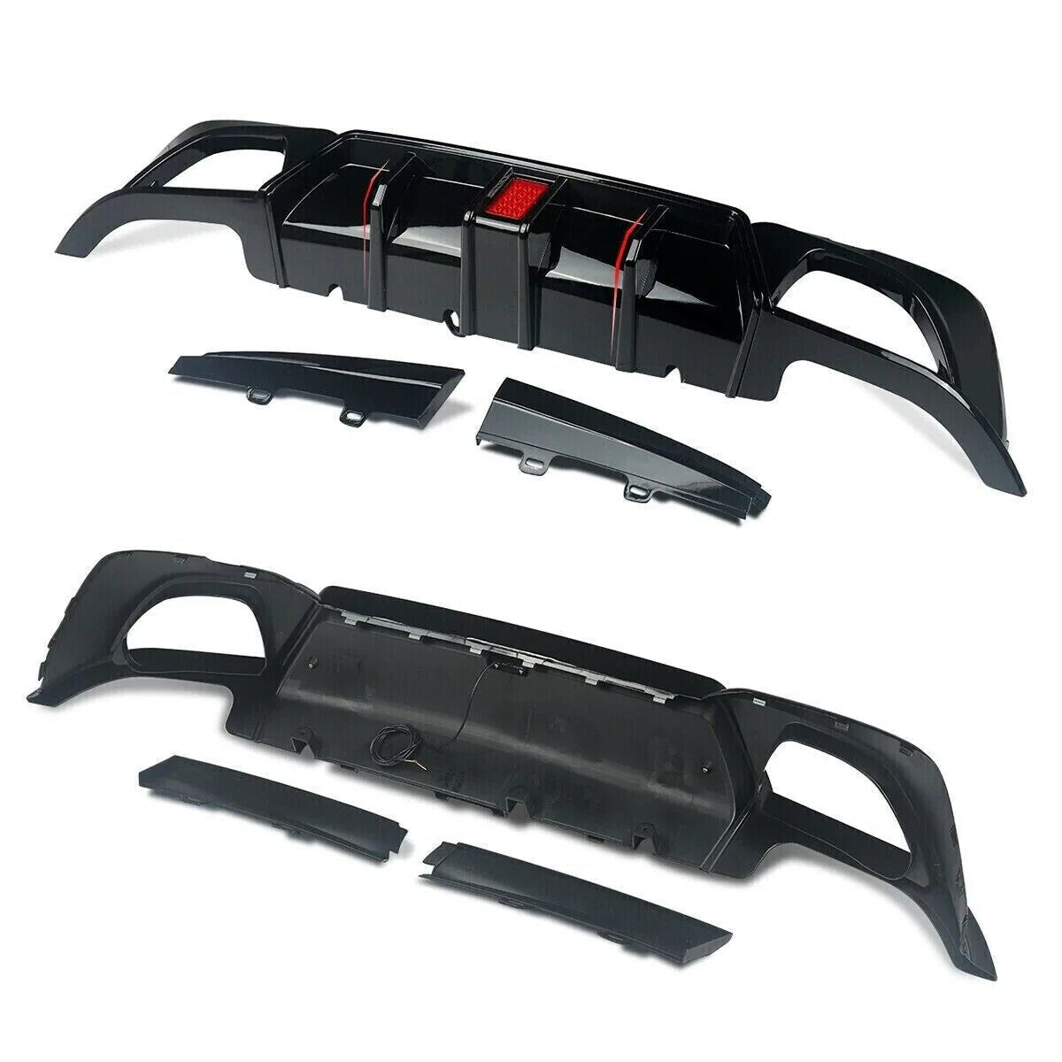 BMW 3 SERIES G20 M BODYKIT QUAD DIFFUSER FRONT SPLITTER SPOILER W/F1 LIGHT - Mod My Car UK