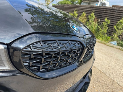 BMW 3 SERIES KIDNEY GRILL G20 BLACK DIAMOND STYLE SPORT 2019+ MODELS - Mod My Car UK