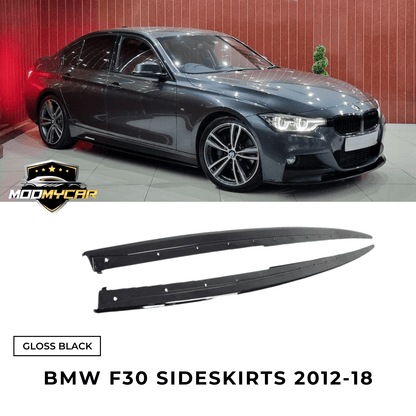 BMW 3 Series Side Skirts F30 F31 M - Performance M Sport Gloss Black 2012 - 18 - Mod My Car UK