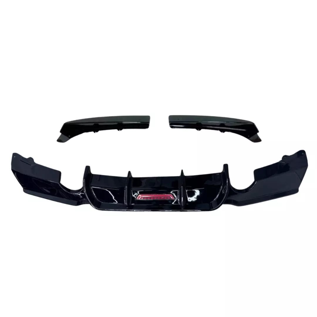 BMW F30 Competition Rear Diffuser DUAL Exhaust LED Rear Canards Diffuser 2012 - 18 - Mod My Car UK