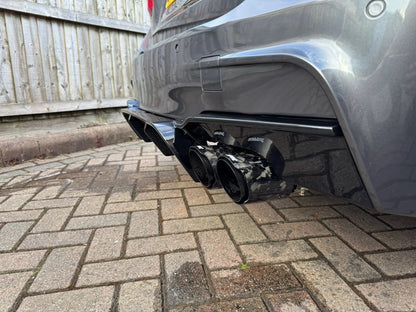 BMW F30 Competition Rear Diffuser DUAL Exhaust LED Rear Canards Diffuser 2012 - 18 - Mod My Car UK
