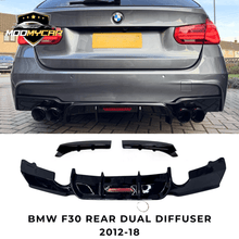 BMW F30 Competition Rear Diffuser DUAL Exhaust LED Rear Canards Diffuser 2012-18 - Mod My Car UK