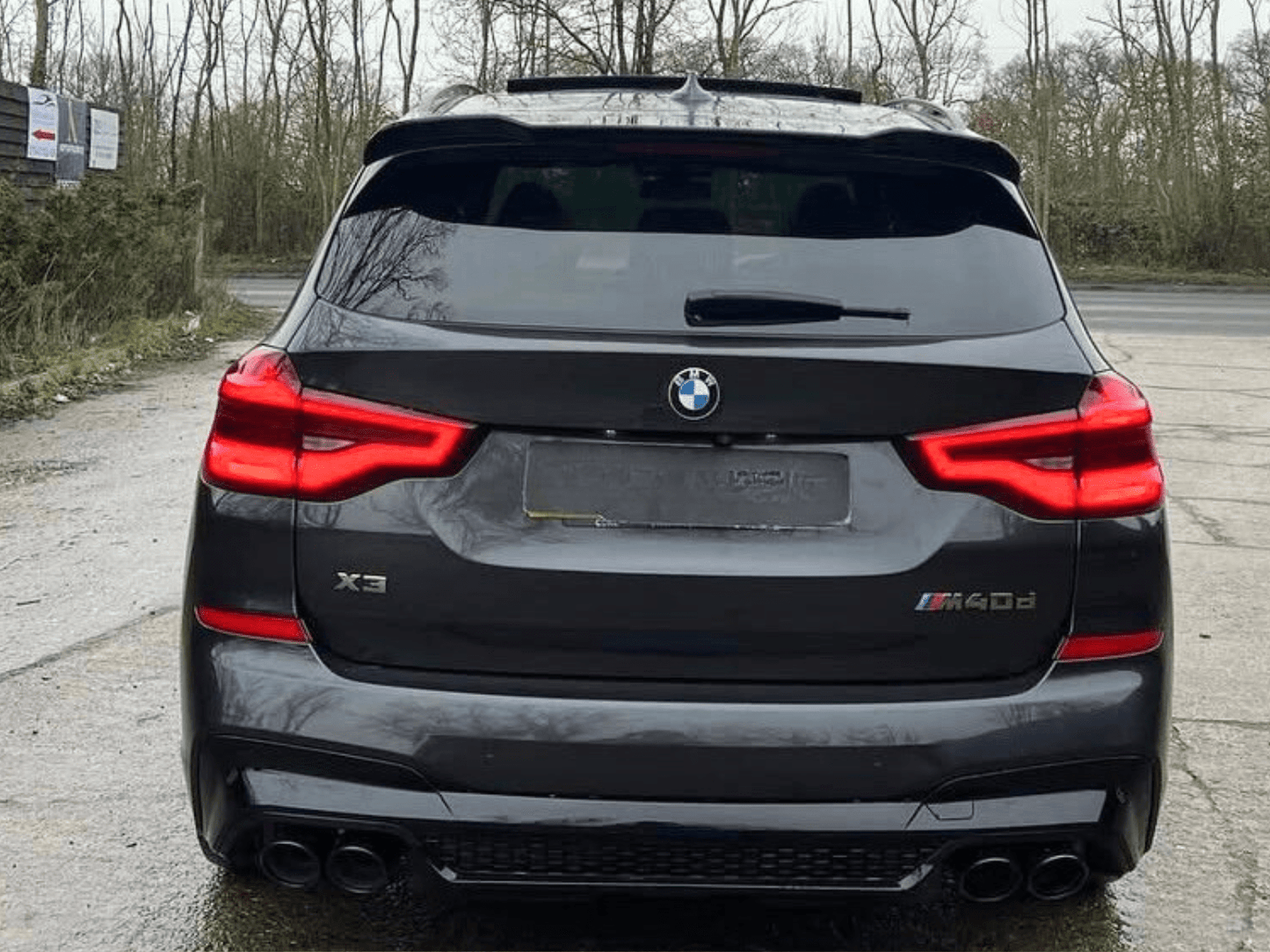 BMW X3 G01 BODYKIT QUAD STYLE DIFFUSER SPLITTER 2018+ GLOSS BLACK - Mod My Car UK