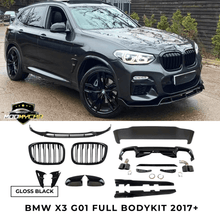 BMW X3 G01 BODYKIT QUAD STYLE DIFFUSER SPLITTER 2018+ GLOSS BLACK - Mod My Car UK