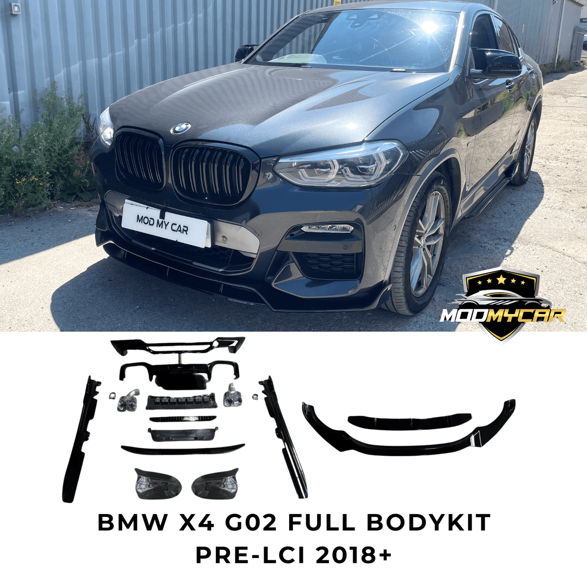 BMW X4 G02 BODYKIT PERFORMANCE STYLE G02 BODYKIT X4 GLOSS BLACK PRE-LCI 2018+ - Mod My Car UK