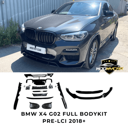 BMW X4 G02 BODYKIT PERFORMANCE STYLE G02 BODYKIT X4 GLOSS BLACK PRE-LCI 2018+ - Mod My Car UK