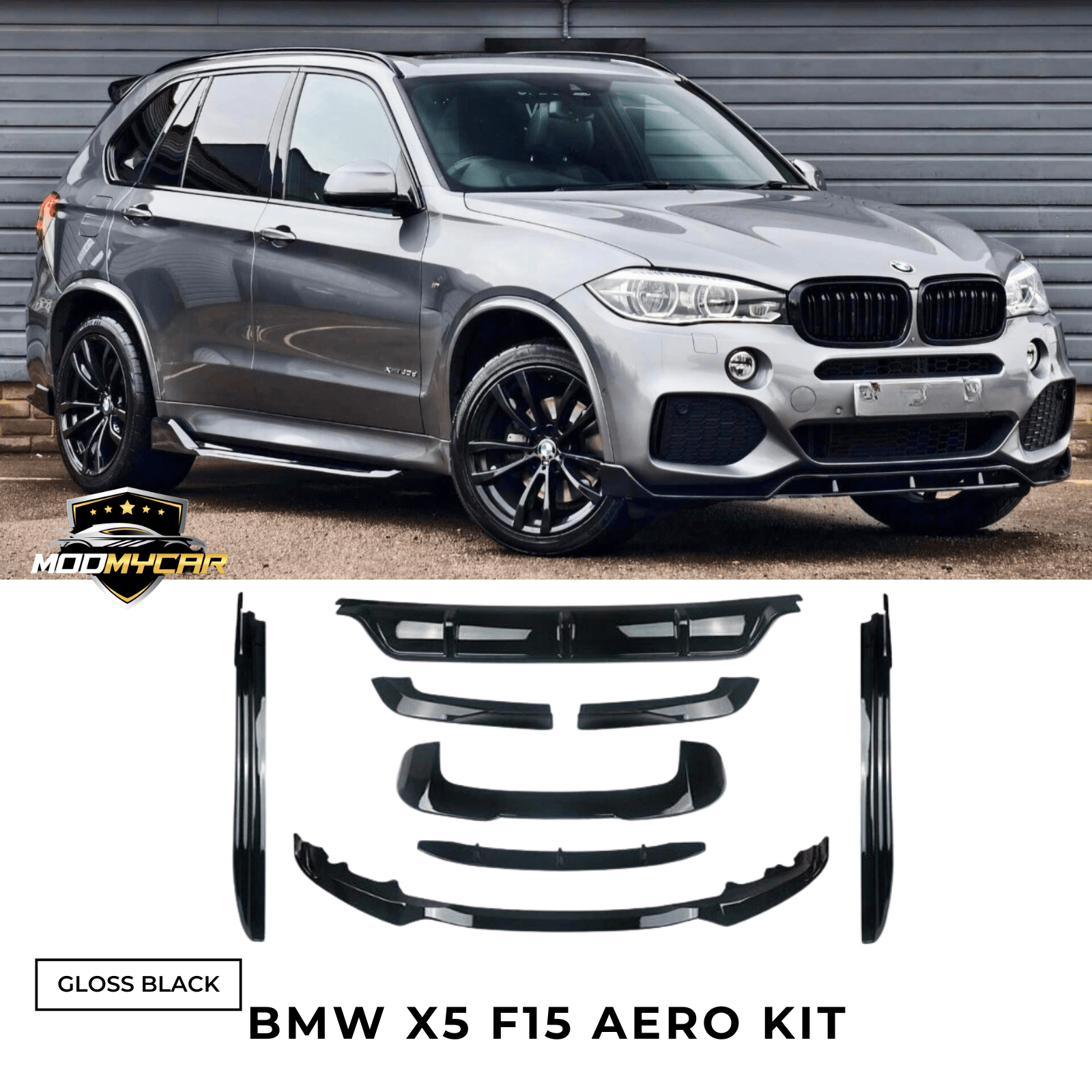 BMW X5 F15 FULL BODYKIT AERO STYLE 2013 - 18 GLOSS BLACK - Mod My Car UK