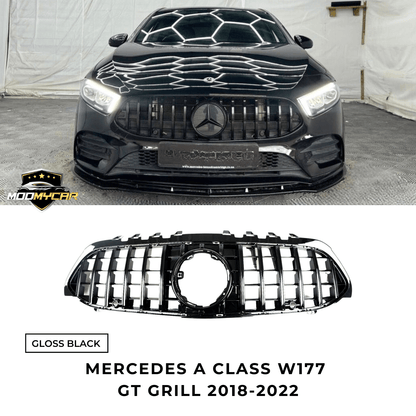 MERCEDES A CLASS W177 GT GRILL GLOSS BLACK 2018 - 22 - Mod My Car UK
