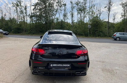MERCEDES C CLASS COUPE REAR DIFFUSER W205 2015+ CONVERTIBLE AMG C63 GLOSS BLACK - Mod My Car UK