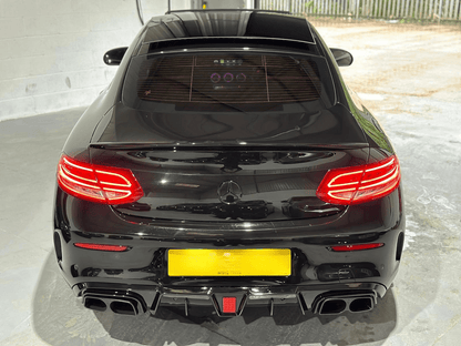 MERCEDES C CLASS COUPE REAR DIFFUSER W205 AMG C63 BRABUS STYLE GLOSS BLACK 2015+ - Mod My Car UK