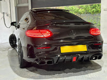 MERCEDES C CLASS COUPE REAR DIFFUSER W205 AMG C63 BRABUS STYLE GLOSS BLACK 2015+ - Mod My Car UK