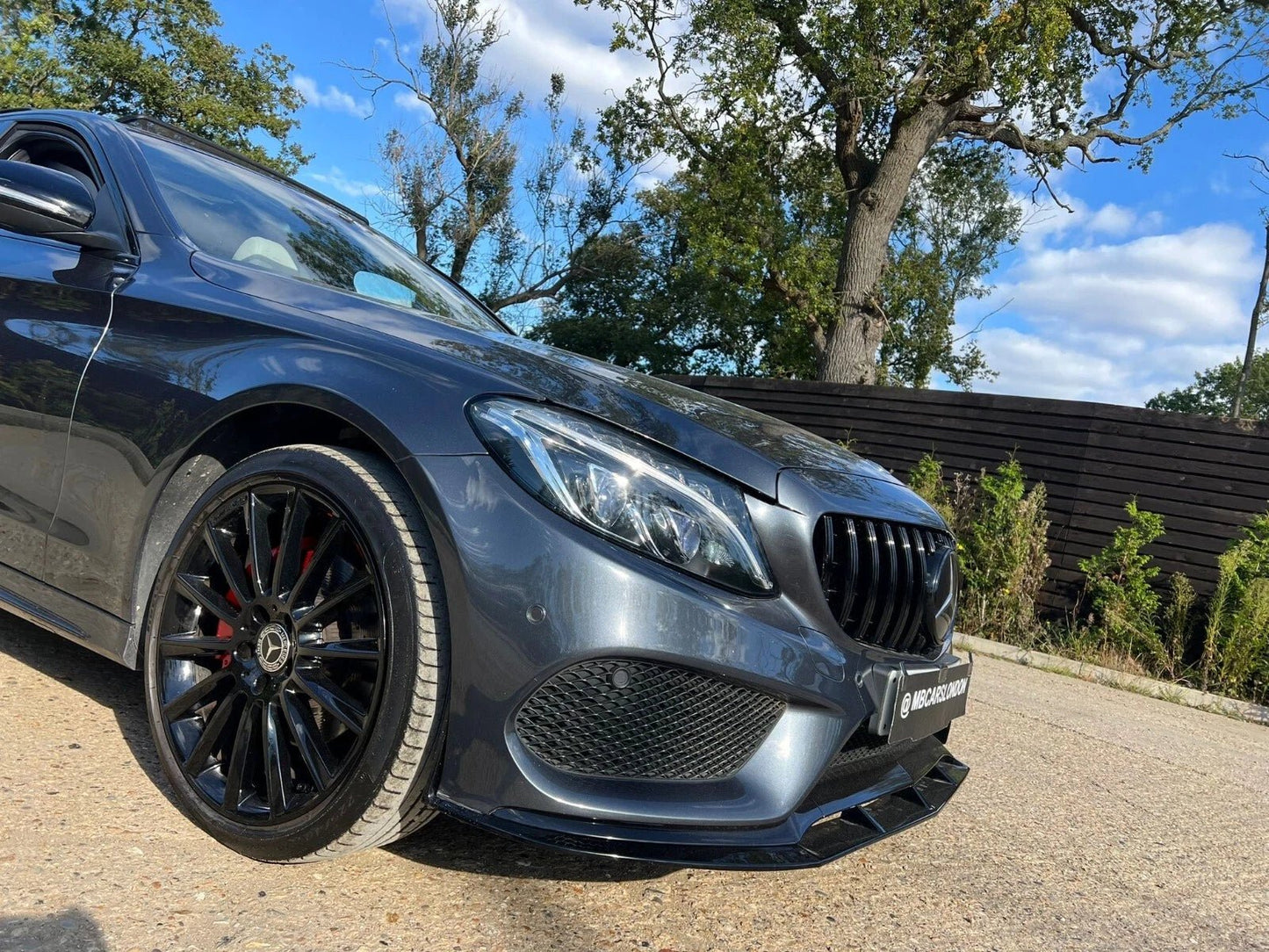 MERCEDES C CLASS FRONT SPLITTER W205 C205 A205 2014 - 19 GLOSS BLACK - Mod My Car UK
