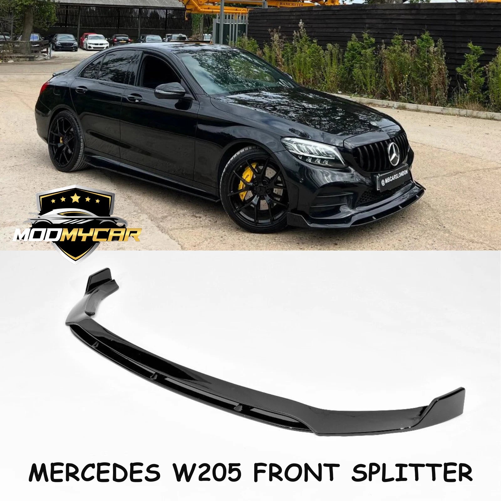 MERCEDES C CLASS FRONT SPLITTER W205 C205 S205 LCI 2019+ UK - Mod My Car UK