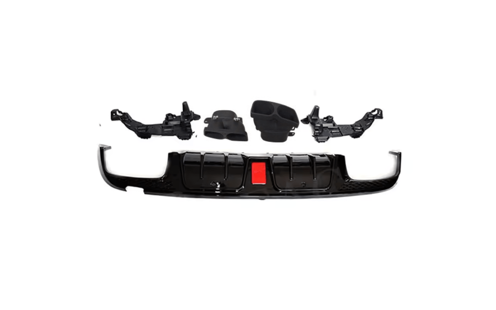 MERCEDES C CLASS REAR DIFFUSER AMG W205 C63 BRABUS STYLE GLOSS BLACK DIFFUSER - Mod My Car UK