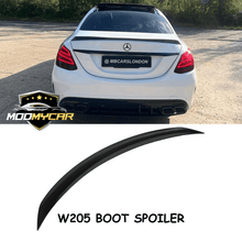 MERCEDES C CLASS W205 BOOT SPOILER AMG STYLE 2014 - 2022 GLOSS BLACK - Mod My Car UK