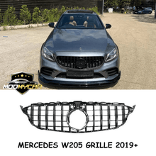 MERCEDES C CLASS W205 GRILLE GT STYLE GLOSS BLACK 2019+ - Mod My Car UK