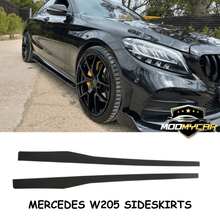 MERCEDES C CLASS W205 SIDE SKIRTS GLOSS BLACK 2014+ - Mod My Car UK