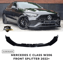 MERCEDES C CLASS W206 FRONT LIP 2022+ BRABUS STYLE GLOSS BLACK - Mod My Car UK