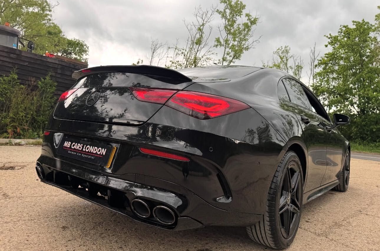 MERCEDES CLA W118 C118 REAR DIFFUSER CLA45 QUAD TAIL PIPES GLOSS BLACK AMG 2019+ - Mod My Car UK