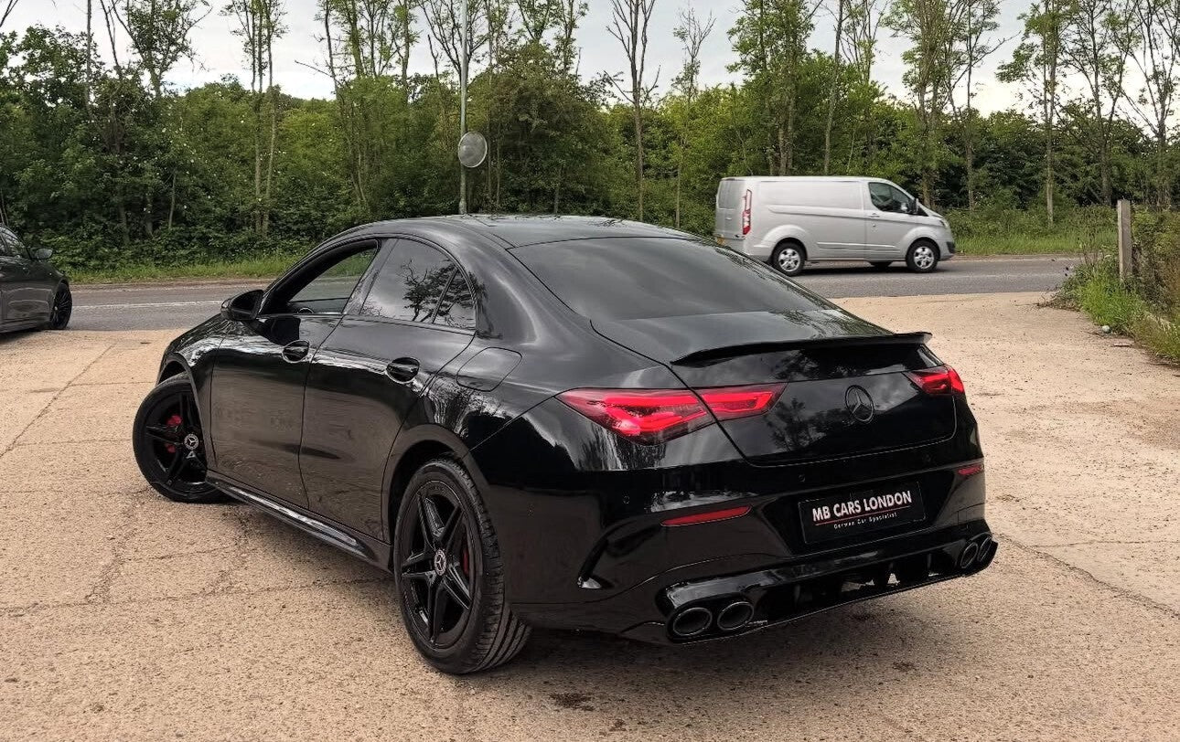 MERCEDES CLA W118 C118 REAR DIFFUSER CLA45 QUAD TAIL PIPES GLOSS BLACK AMG 2019+ - Mod My Car UK