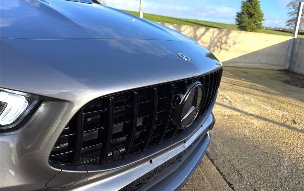 MERCEDES CLA W118 GT GRILL 2019+ GT STYLE PRE - FACELIFT GLOSS BLACK - Mod My Car UK