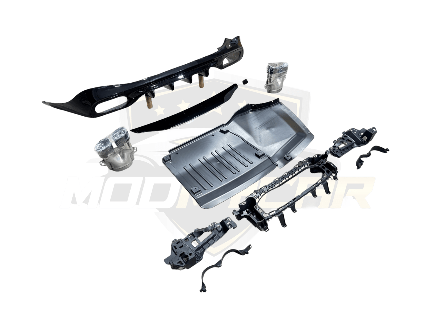 MERCEDES CLE C236 53 STYLE REAR DIFFUSER WITH TIPS GLOSS BLACK 2023+ - Mod My Car UK