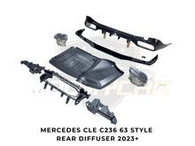 MERCEDES CLE C236 63 STYLE REAR DIFFUSER WITH TIPS GLOSS BLACK 2023+ - Mod My Car UK