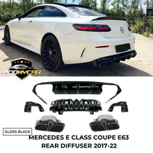 MERCEDES E CLASS COUPE REAR DIFFUSER E63 C238 AMG W/ BLACK TIPS FITS 2017-22 - Mod My Car UK