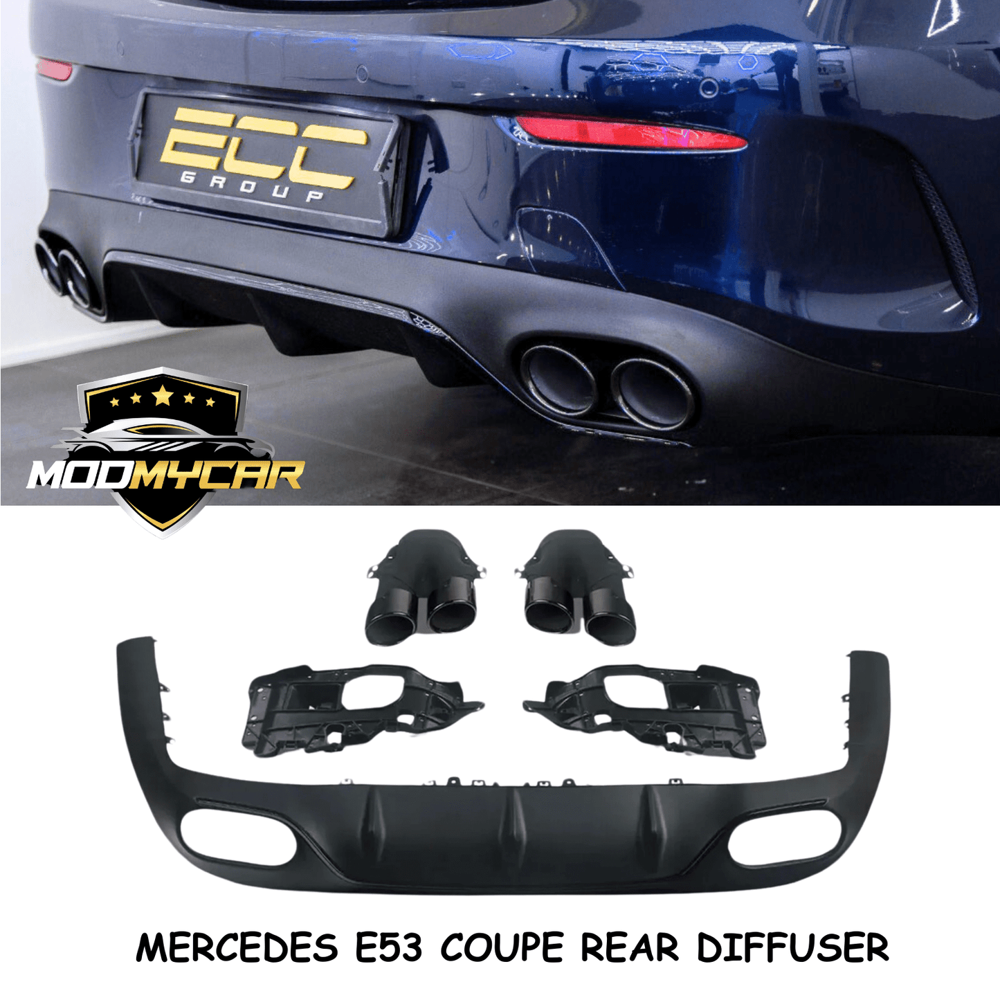 MERCEDES E CLASS E53 REAR DIFFUSER C238 A238 AMG LINE CONVERTIBLE QUAD PIPES 17+ - Mod My Car UK