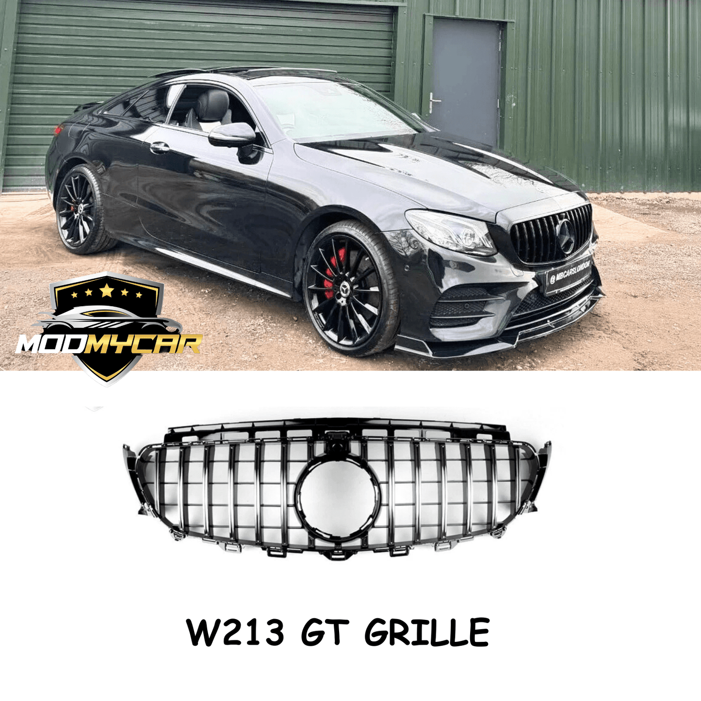MERCEDES E CLASS W213 GT GRILLE GLOSS BLACK 2016 - 20 - Mod My Car UK