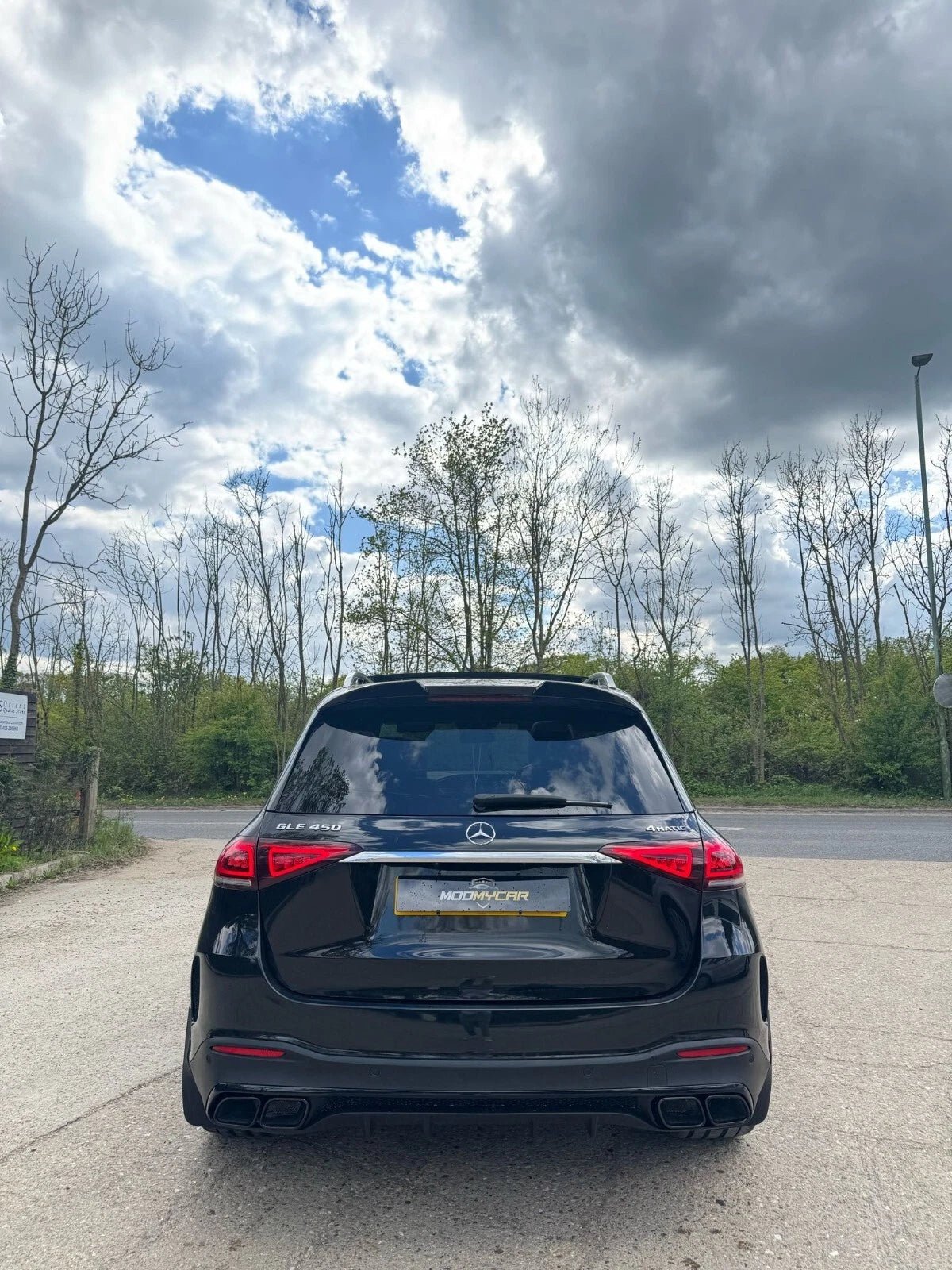 MERCEDES GLE63 REAR DIFFUSER W167 TAIL PIPES 2019+ GLOSS BLACK - Mod My Car UK