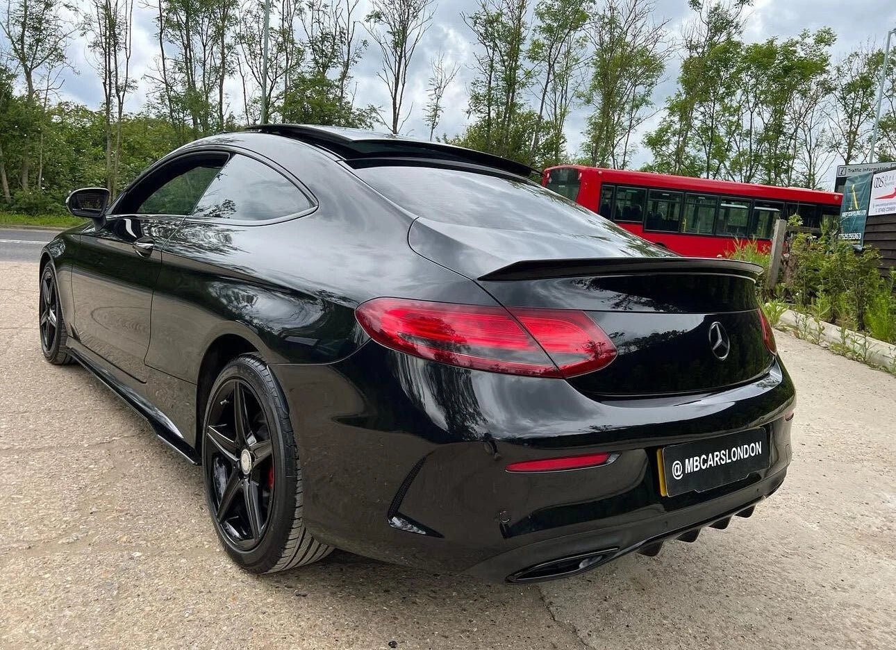 MERCEDES W205 C205 BOOT SPOILER COUPE BODY KIT AMG STYLE GLOSS BLACK - Mod My Car UK