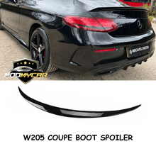 MERCEDES W205 C205 BOOT SPOILER COUPE BODY KIT AMG STYLE GLOSS BLACK - Mod My Car UK
