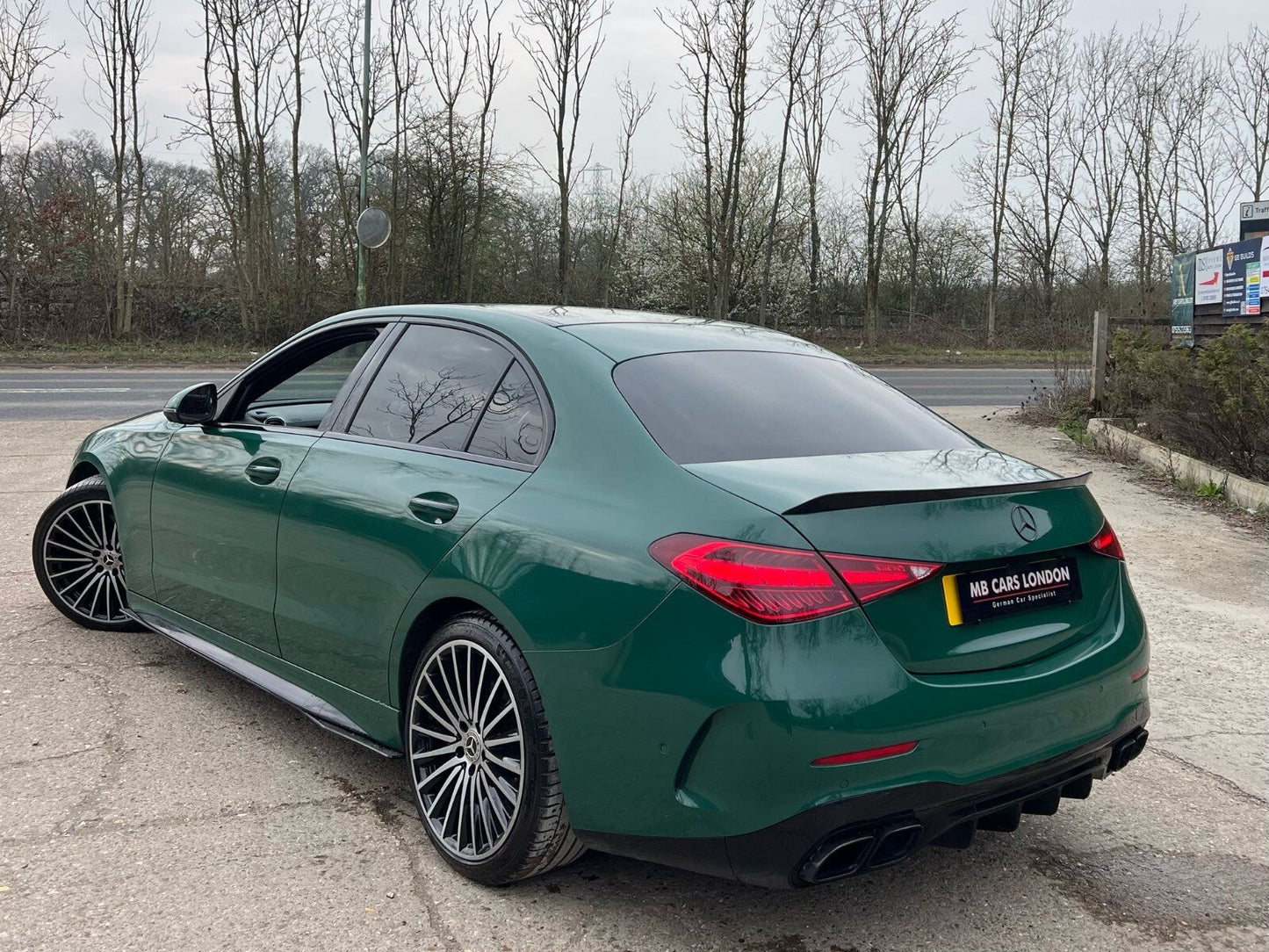 MERCEDES W206 REAR DIFFUSER C63 FOR AMG 2021+ WITH TAIL PIPES GLOSS BLACK UK - Mod My Car UK