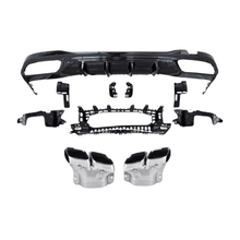 MERCEDES W206 REAR DIFFUSER C63 FOR AMG 2021+ WITH TAIL PIPES GLOSS BLACK UK - Mod My Car UK
