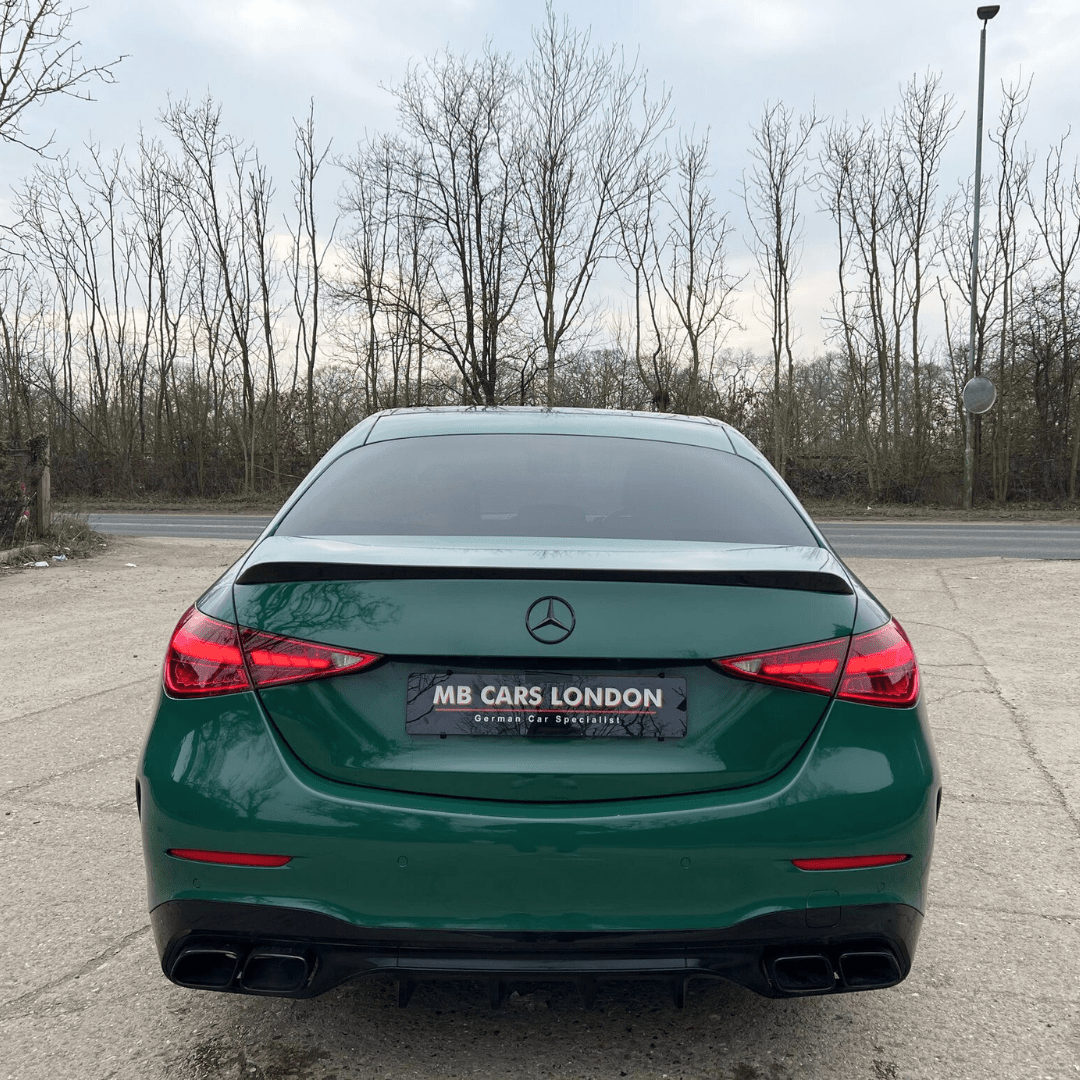 MERCEDES W206 REAR DIFFUSER C63 FOR AMG 2021+ WITH TAIL PIPES GLOSS BLACK UK - Mod My Car UK
