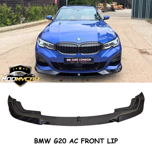 FOR BMW 3 SERIES FRONT SPLITTER G20 G21 M PERFORMANCE GLOSS BLACK
